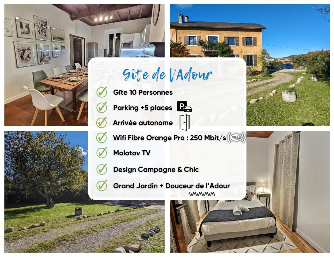 Gite De L'Adour, Renove & Chic, Parking Gerde ภายนอก รูปภาพ